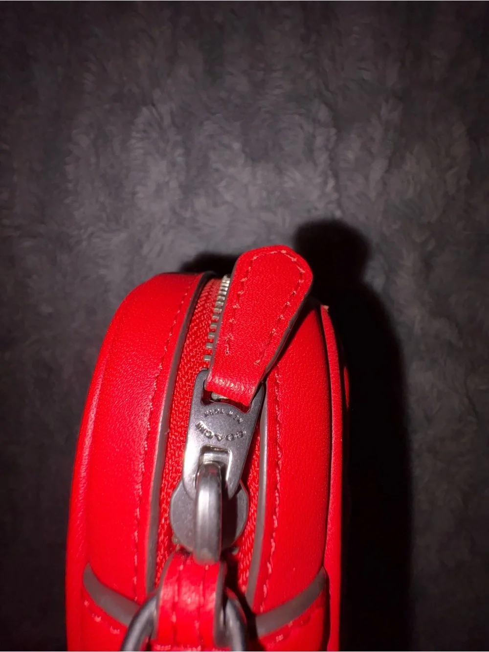Coach Star-Quilted Red Leather Crossbody